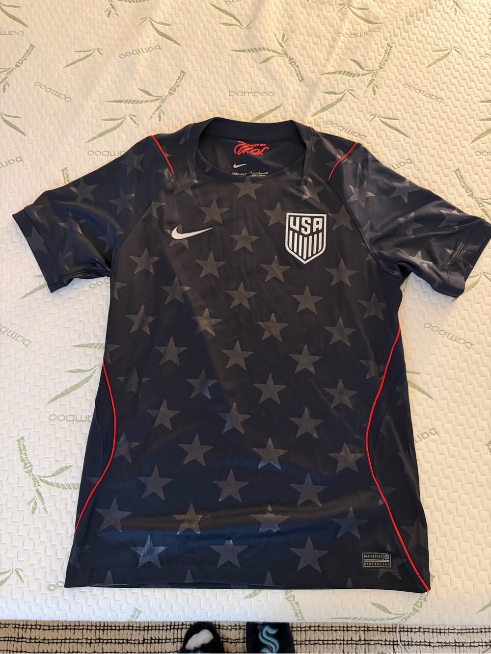 Nike Navy USA Star Soccer Jersey with Red Piping (World Cup 2026)